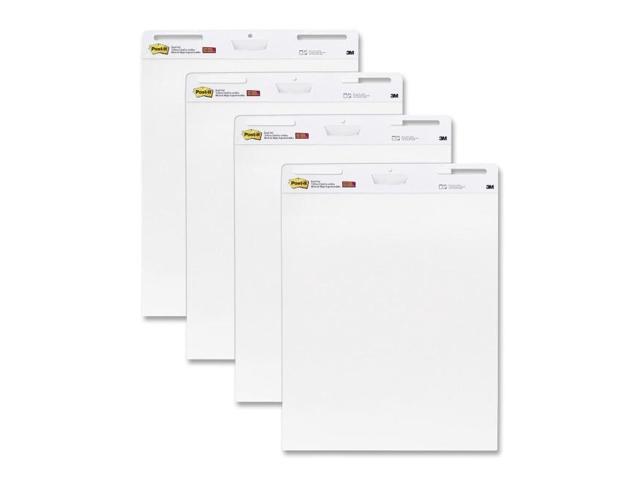 Post-it Self-Stick Easel Pad, 25 x 30, White, 30 Sheets/Pad, 4 Pads/Pack