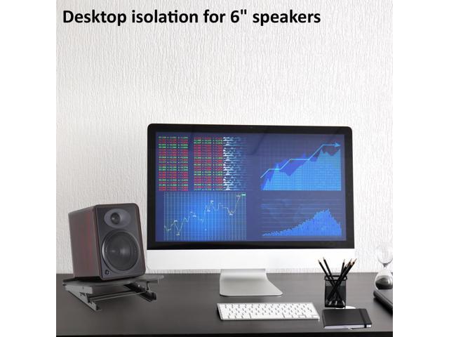 Auray Studio Monitor Stand, 6' Speaker Stand with Adjustable 5°, 10°, 13°, and 15° Tilt Angle, Load Up to 22 lb, Nonslip Rubber Feet, Rugged Steel...