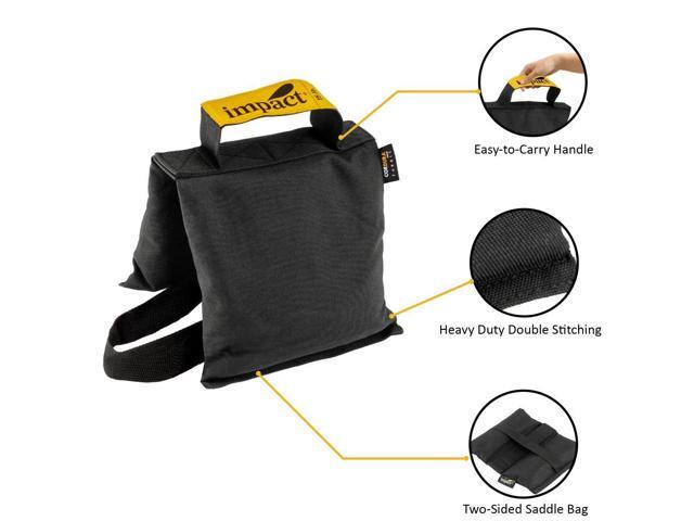 Impact Saddle Bag (15 lb) Weight Bags for Light Stand Photography Video Equipment, Heavy Duty Saddlebag for Backdrop Stand, Photo Tripod, Canopy,...
