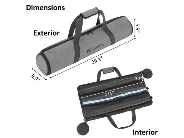 Genaray RGB Pixel LED Tube Carry Bag Stores 4 of 2' Lights, Water Resistant Cordura Fabric, Protective & Durable with Separate Padded Pocket for...