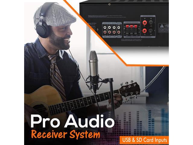 Technical Pro Receiver 1000W FM USB SD Card 2 Mic Inputs MP3 AUX Playback - image 7