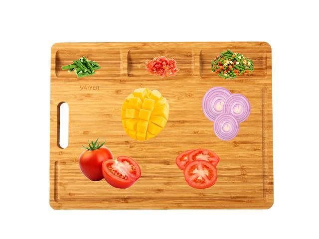 Photos - Chopping Board / Coaster Vaiyer, Organic Bamboo Cutting Board with Juice Groove- Heavy Duty Kitchen
