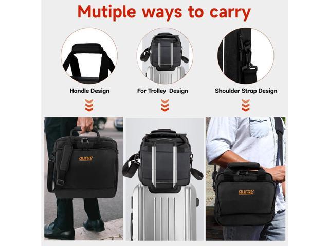 Auray Nylon Padded Mixer Bag with Gear Protector, Removable Strap & Carry Handles - Fits Up to 15x15 inch Mixers, Weather-Resistant, Zipped Pockets...