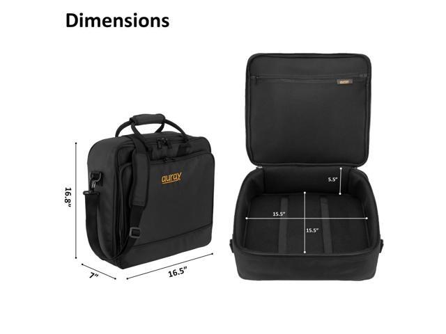 Auray Nylon Padded Mixer Bag with Gear Protector, Removable Strap & Carry Handles - Fits Up to 15x15 inch Mixers, Weather-Resistant, Zipped Pockets...