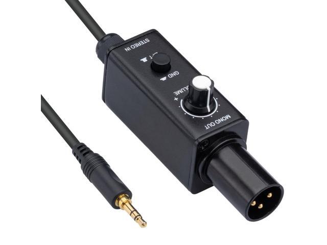 Kopul Cables One-Channel Laptop Passive Direct Box 3.5mm Stereo to XLR Mono Adapter w Volume Control & Ground-Lift Switch, Durable Aluminum Case,...