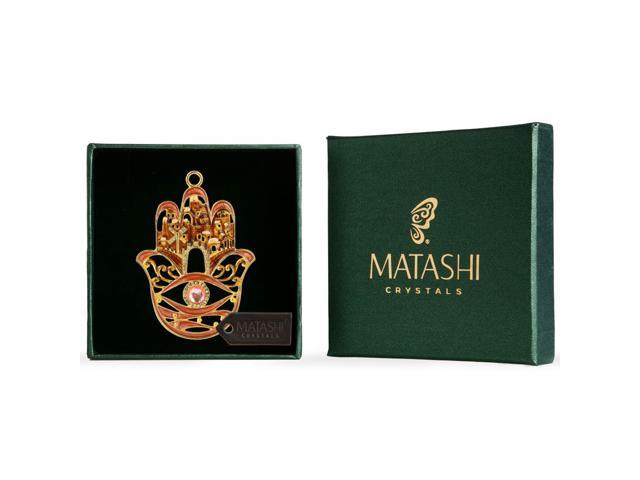 Photos - Other Jewellery Hanging Hamsa Red City Wall Décor Ornament w/ Matashi Crystals  Tr(Pewter)