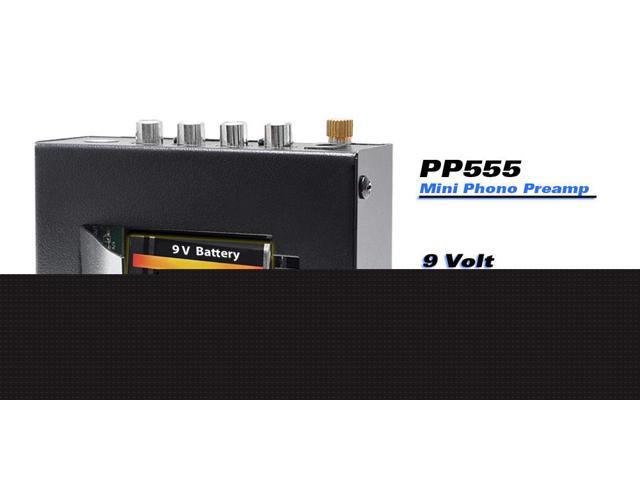 Pyle - Ultra Compact Phono Turntable Pre-Amplifier w/ 9 V Battery Compartment