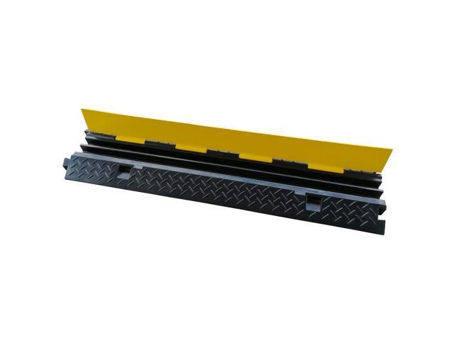 Pyle PCBLCO103 Cable Protector Cover Ramp - Cord/Wire Safety Concealment Track with Flip-Open Access Lid (Dual Channel Style)