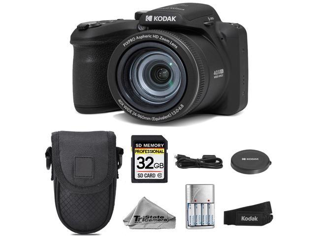 Kodak PIXPRO AZ405 Digital Camera (Black) + Extra Batteries + Case + 32GB Kit