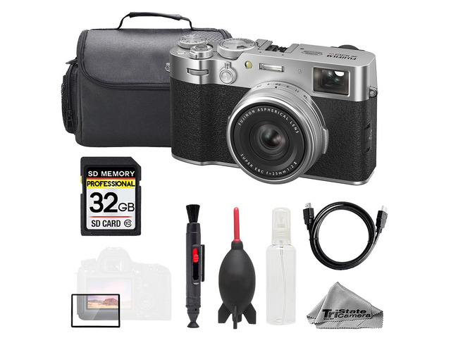 Fujifilm X100VI Digital Camera (Silver) + 32GB + Carry case+ Screen Protector- Basic Kit