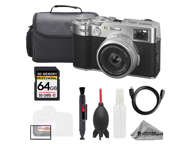 Fujifilm X100VI Digital Camera (Silver) + 64GB + Carry case+ Screen Protector- Basic Kit