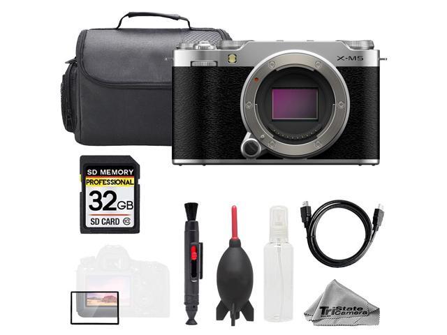 Fujifilm X-M5 Mirrorless Camera (Silver) + 32GB + Bag+ Screen Protector- Basic Kit