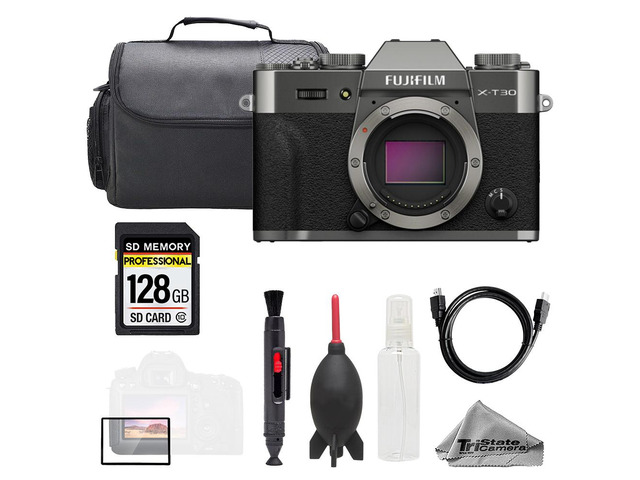 Fujifilm X-T30 III Mirrorless Camera (Charcoal Silver) + 128GB + Bag+ Screen Protector- Basic Kit