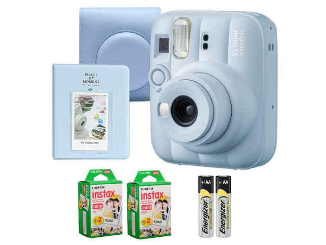Fujifilm Instax Mini 13 Instant Film Camera Frost Blue + Case + instax Mini Instant Film (40 Sheets) + Mini Photo Album