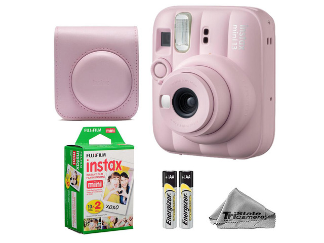 Fujifilm Instax Mini 13 Instant Film Camera Candy Pink + Case + instax Mini Instant Film (20 Sheets)
