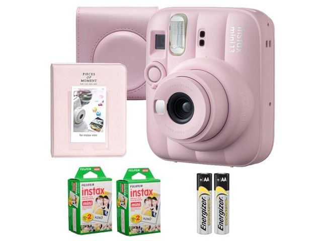 Fujifilm Instax Mini 13 Instant Film Camera Candy Pink + Case + instax Mini Instant Film (40 Sheets) + Mini Photo Album