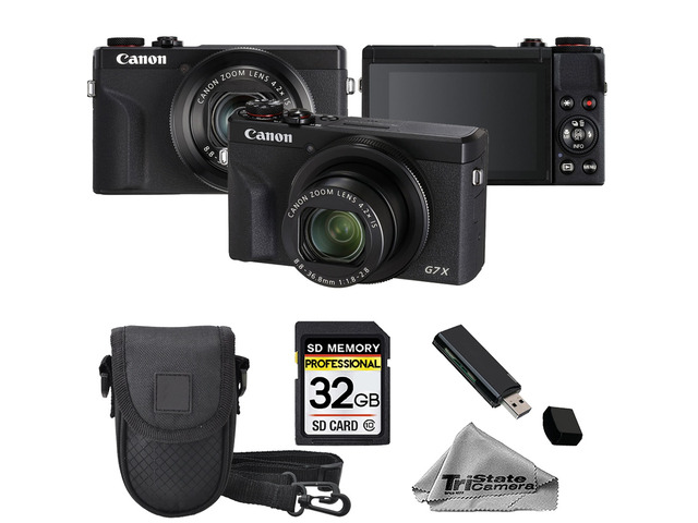 Canon PowerShot G7 X Mark III Digital Camera Black with 32GB Memory Card, Carrying Case & Card Reader