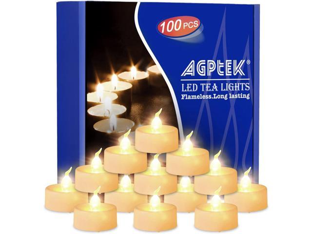 Photos - Other Jewellery AGPtEK 100Pcs Flickering LED Tealight Candles Battery Operated Flameless W