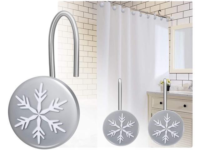 Photos - Other sanitary accessories AGPtEK 12 PCS Anti-Rust Decorative Shower Curtain Hooks for Home, Bathroom