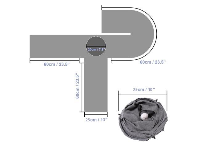 Ownpets Cat Tunnel 3 Way Collapsible U-Shaped Pet Play Tunnel Tube Toy Large Cat Tunnels for Indoor Cats, Puppy, Kitty, Rabbit