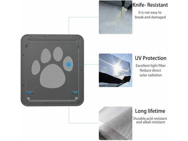 Ownpets Pet Dog Cat Small Screen Locking Flap Door Magnetic Automatic Slide Protector
