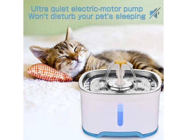 Ownpets 84oz/2.5L Pet Water Dispenser Fountain Cat Dog LED Light Drinking With 2 Spray Heads