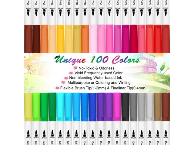 AGPtEK 100 Colors Dual Tip Brush Pens