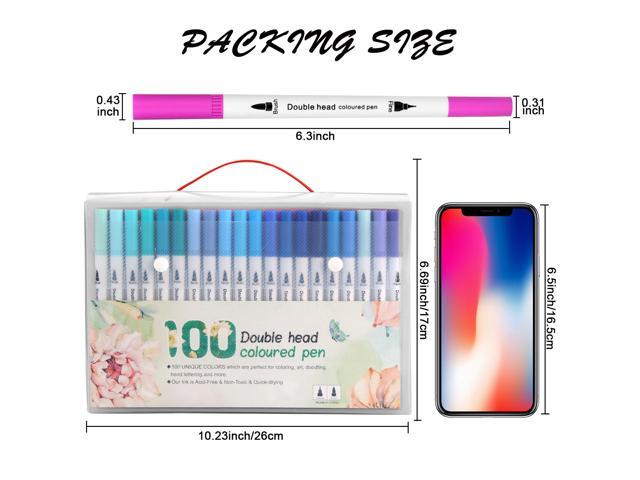 AGPtEK 100 Colors Dual Tip Brush Pens