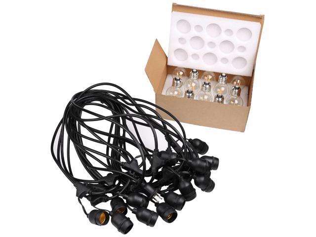 AGPtEK S14 Bulb String Lights 15 Meters + 15 Bulbs Warm White
