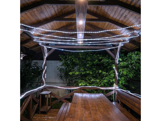 IMAGE 75.5FT 200LED Rope Lights, 8 Modes with Memory Function Copper Wire String Lights for Indoor/Outdoor Decorations, White