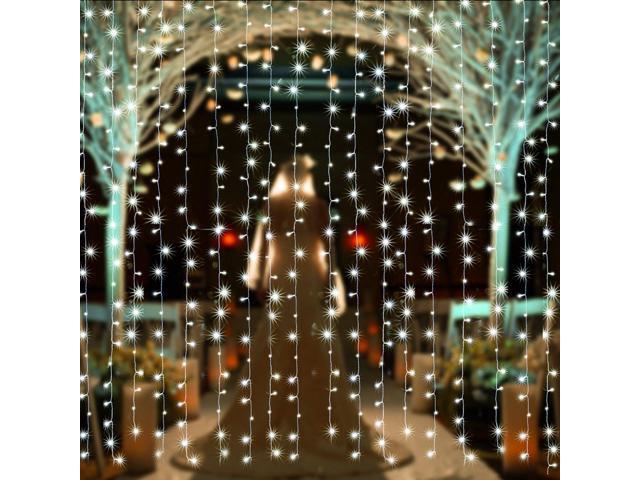 IMAGE 3Mx3M 300 LED Curtains Light 8 model with Memory Function Starry Fairy Lights for Outdoor Garden, Patio, Party Decorations