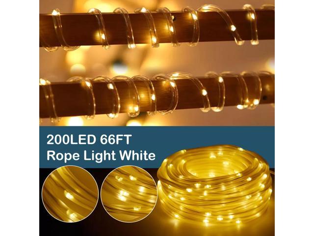 IMAGE 75.5FT 200LED Rope Lights, 8 Modes with Memory Function for Indoor/Outdoor Decorations, Warm White