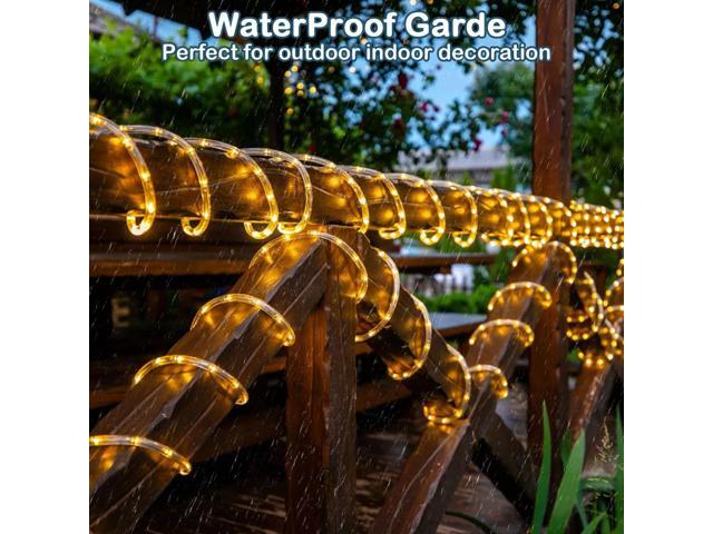 IMAGE 75.5FT 200LED Rope Lights, 8 Modes with Memory Function for Indoor/Outdoor Decorations, Warm White