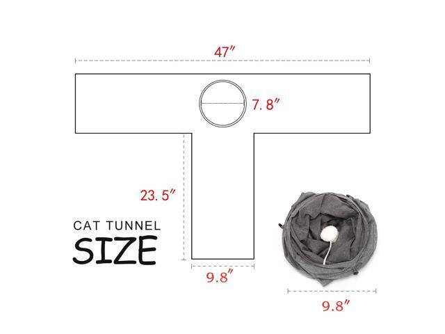 Ownpets Cat Cube 3-Way Tunnels Extensible & Collapsible Cat Tube Tunnel, Cat Tunnels and Tubes for Indoors Cat, Puppy, Rabbit, Kitten and Mongoose