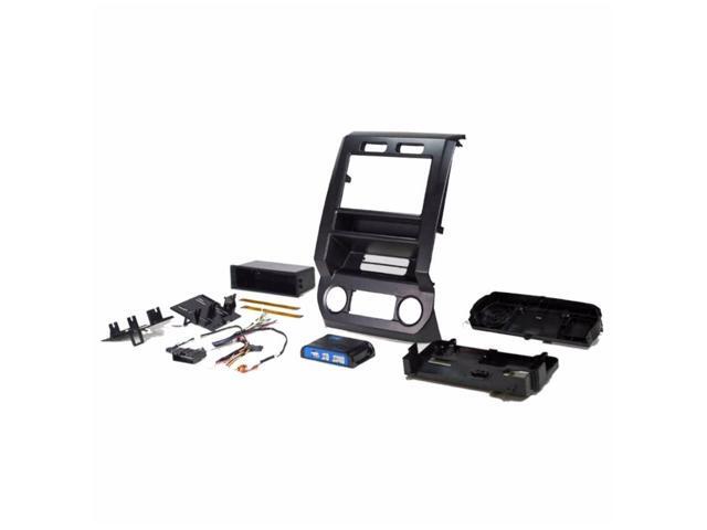 PAC - Integrated Radio Replacement Dash Kit with Climate and Steering Wheel Controls for Select Ford F-Series Trucks - Black - image 11