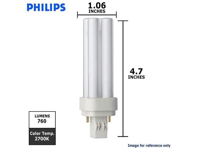 Philips 383109 - PL-C13W/27/USA/ALTO Double Tube 2 Pin Base Compact Fluorescent Light Bulb