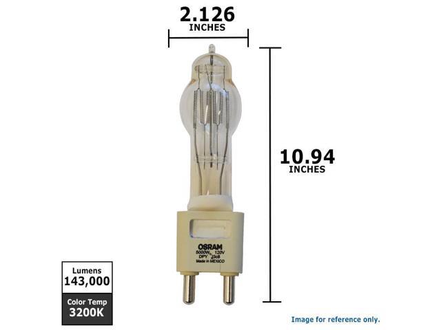 OSRAM DPY 5000w 120v G38 base 3200k Halogen Light Bulb