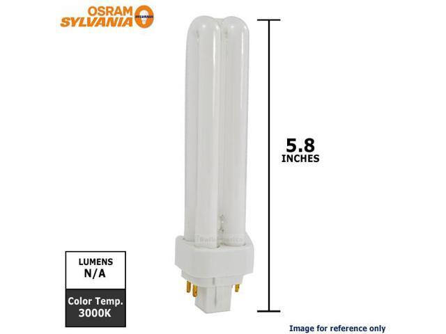 SYLVANIA CF18DD/E/830 18w G24Q-2 base 3000k CFL Bulb - 20724
