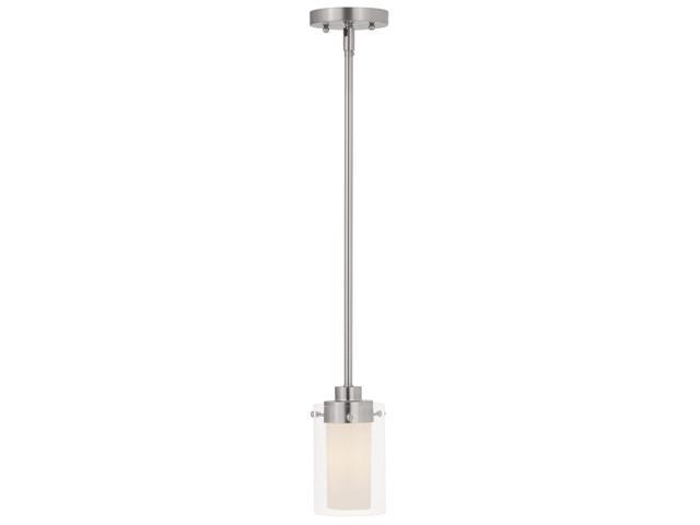 Photos - Chandelier / Lamp Livex Lighting Manhattan Mini Pendant in Brushed Nickel - 1540-91 1540-91