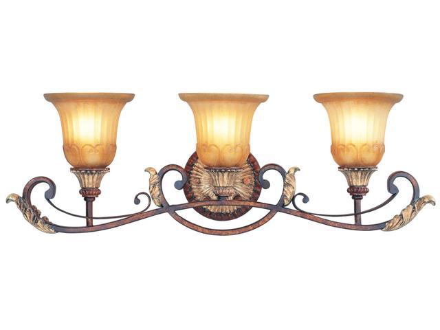 Photos - Chandelier / Lamp Livex Lighting Villa Verona Bath Verona Bronze, Aged Gold Leaf Accents - 8