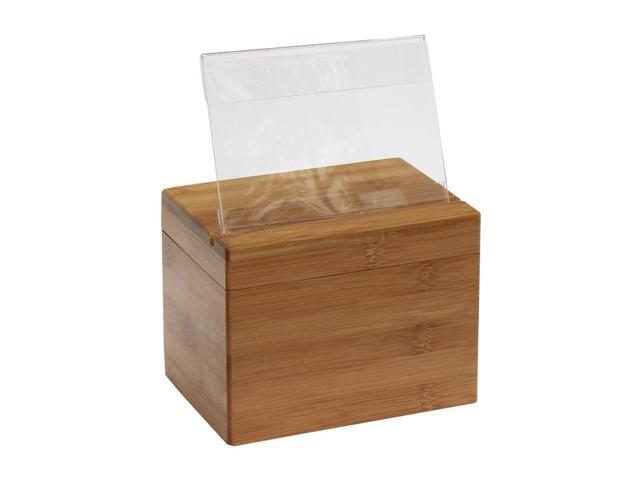 Oceanstar Bamboo Recipe Box with Divider