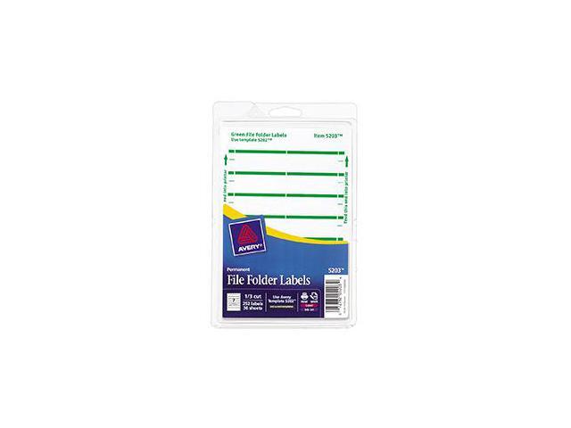 Avery Printable 4' x 6' Permanent File Folder Labels 7/Sheet 36 Sheets/Pk 05203
