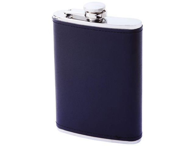 Photos - Glass MAXAM 8oz Stainless Steel Flask with Solid Genuine Leather Wrap KTFLASKL 