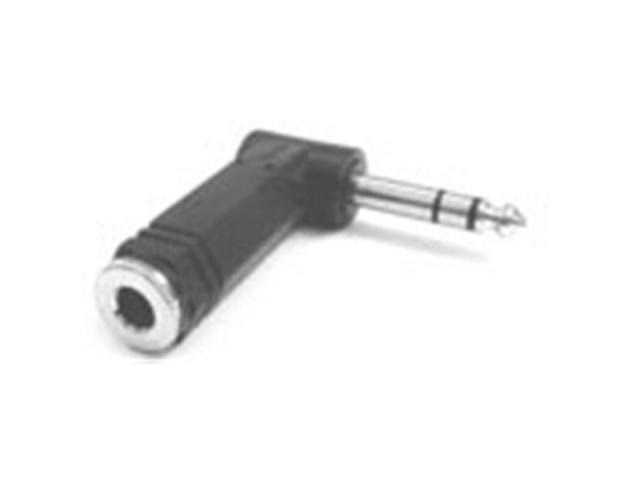 Adapter 1/4 Stereo (F) to RT Angle 1/4 Stereo (M) Cable Adapter