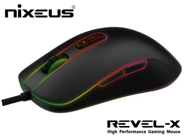 Nixeus REVEL-X Gaming Mouse with PixArt PMW 3370 Gaming Grade Flawless Optical 19000 DPI Sensor - (Matte Black)
