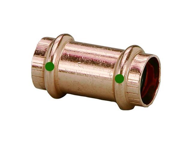 Viega ProPress 2915.3 Copper Slip Coupling Without Stop, 1/2'