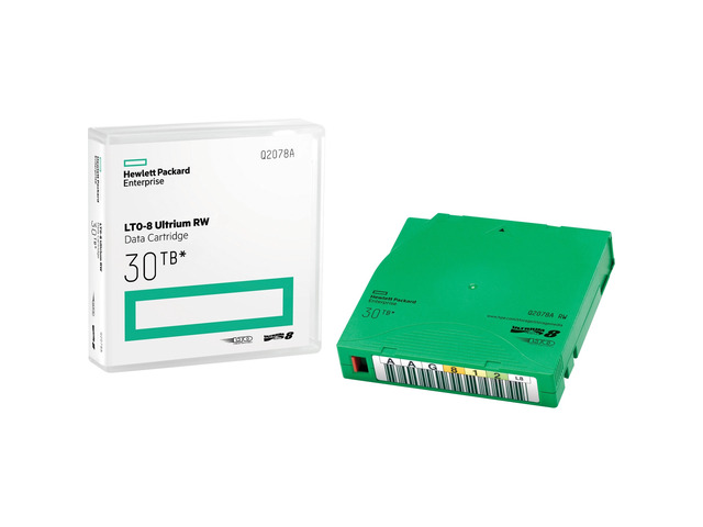 HP LTO-8 Ultrium 30TB RW Custom Labeled Library Pack 20 Data Cartridges with Cases