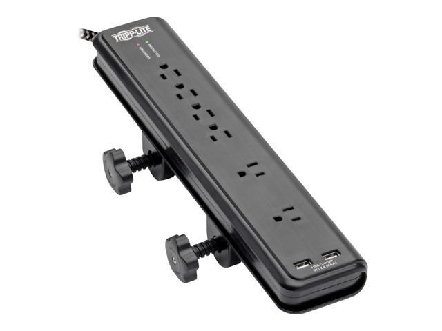 Safe-IT Surge Protector 6-Out 2 USB Ports Antimicrobial 8ft Cord