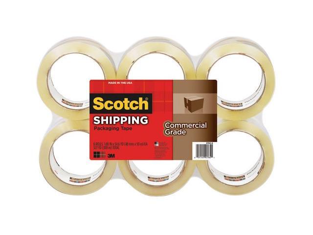 Scotch Grade Packaging Tape, 1.88' x 54.6yds, Clear, 6 Rolls per Pack (MMM37506)