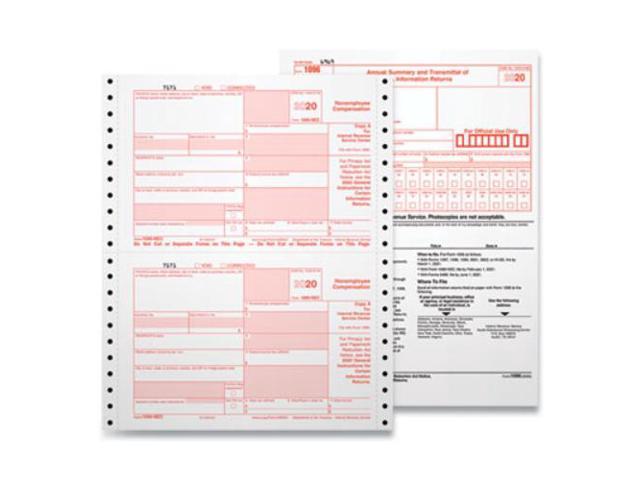 4-Part 1099-NEC Continuous Tax Forms, 8.5 x 11, 24/Pack 2299NEC